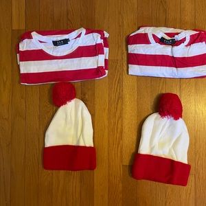 Where’s Waldo Costume pair, for couple, XL and Small